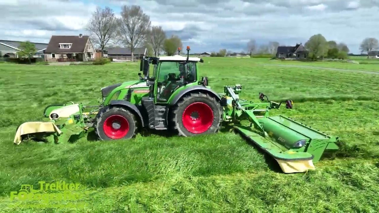 Eerste gras maaien 2023 | Mowing First cut | Gras Mähen | Sjoerd Nauta | Fendt 722 + Krone