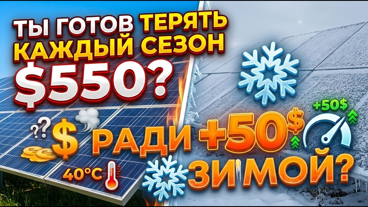 БОЛЬШЕ СОЛНЕЧНЫХ ПАНЕЛЕЙ: +$50 ЗИМОЙ или КАКОВА ЦЕНА  ГЛУПОСТИ