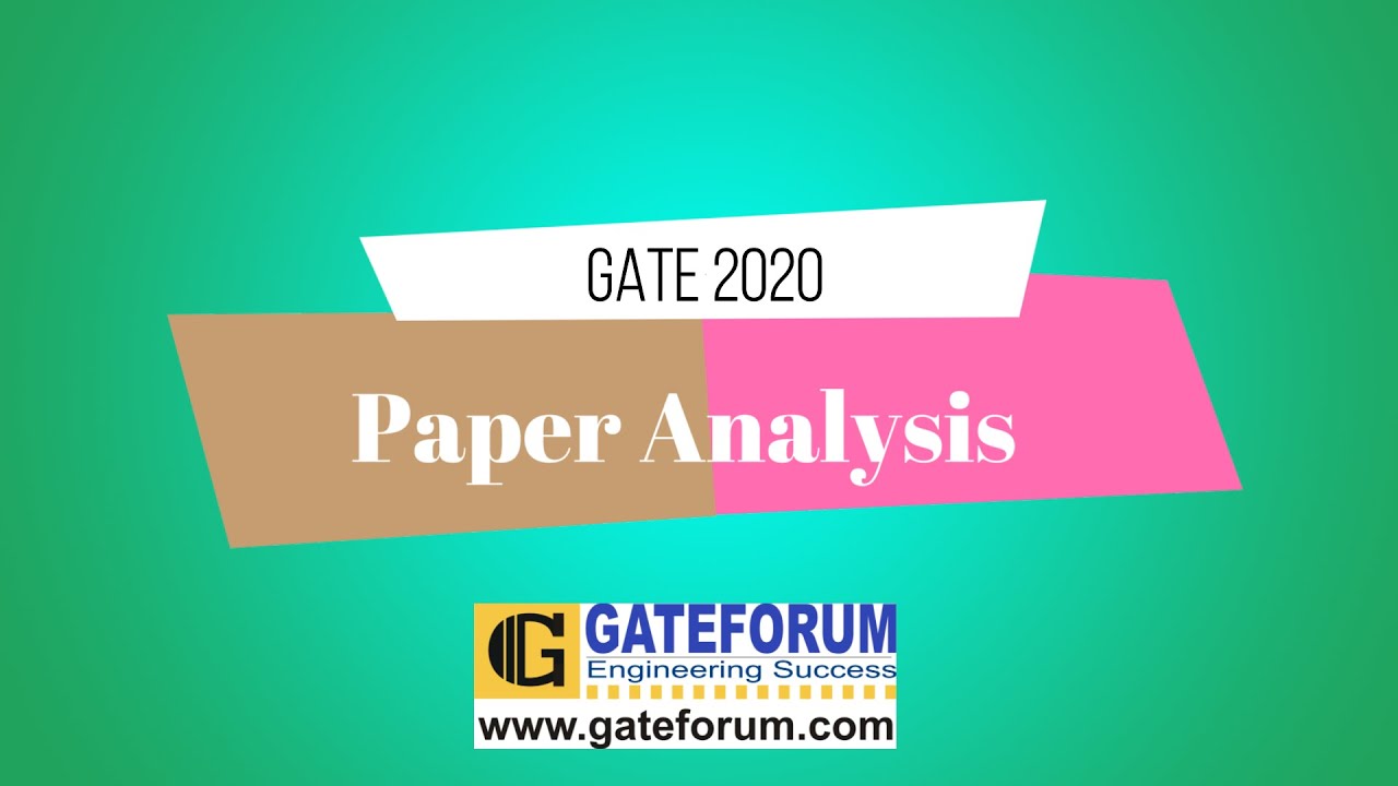 GATE 2020 Paper Analysis by GATEFORUM