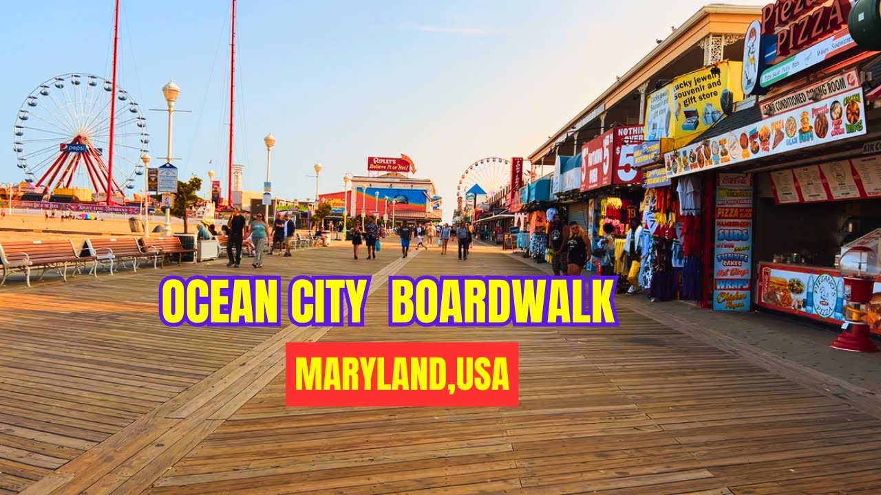 Ocean City Boardwalk Maryland - Walking Tour June,2025