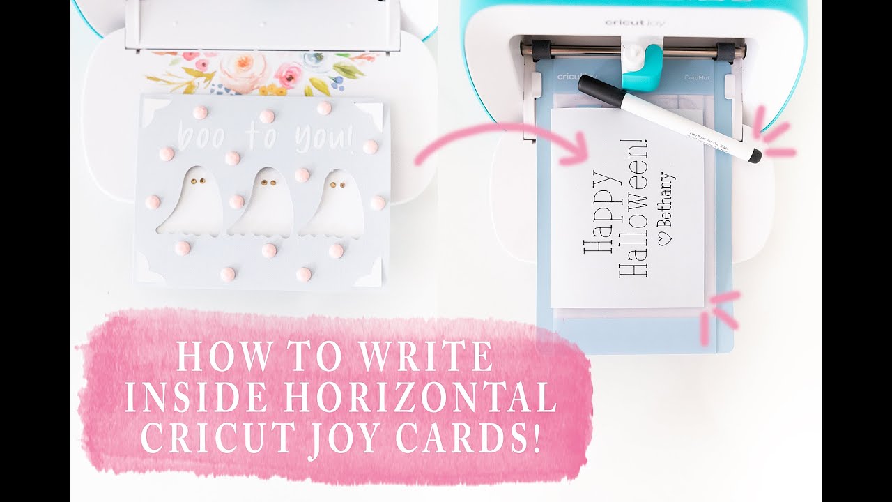 How To Write Inside Horizontal Cricut Joy Cards + How To Design A Cricut Joy Card From Scratch!