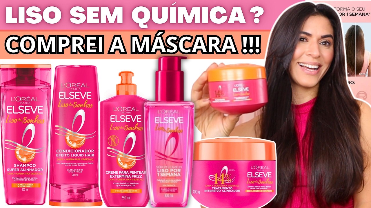 TESTE COM A MÁSCARA - LINHA ELSEVE LISO DOS SONHOS L'Oreal Paris - Usei a linha completa!
