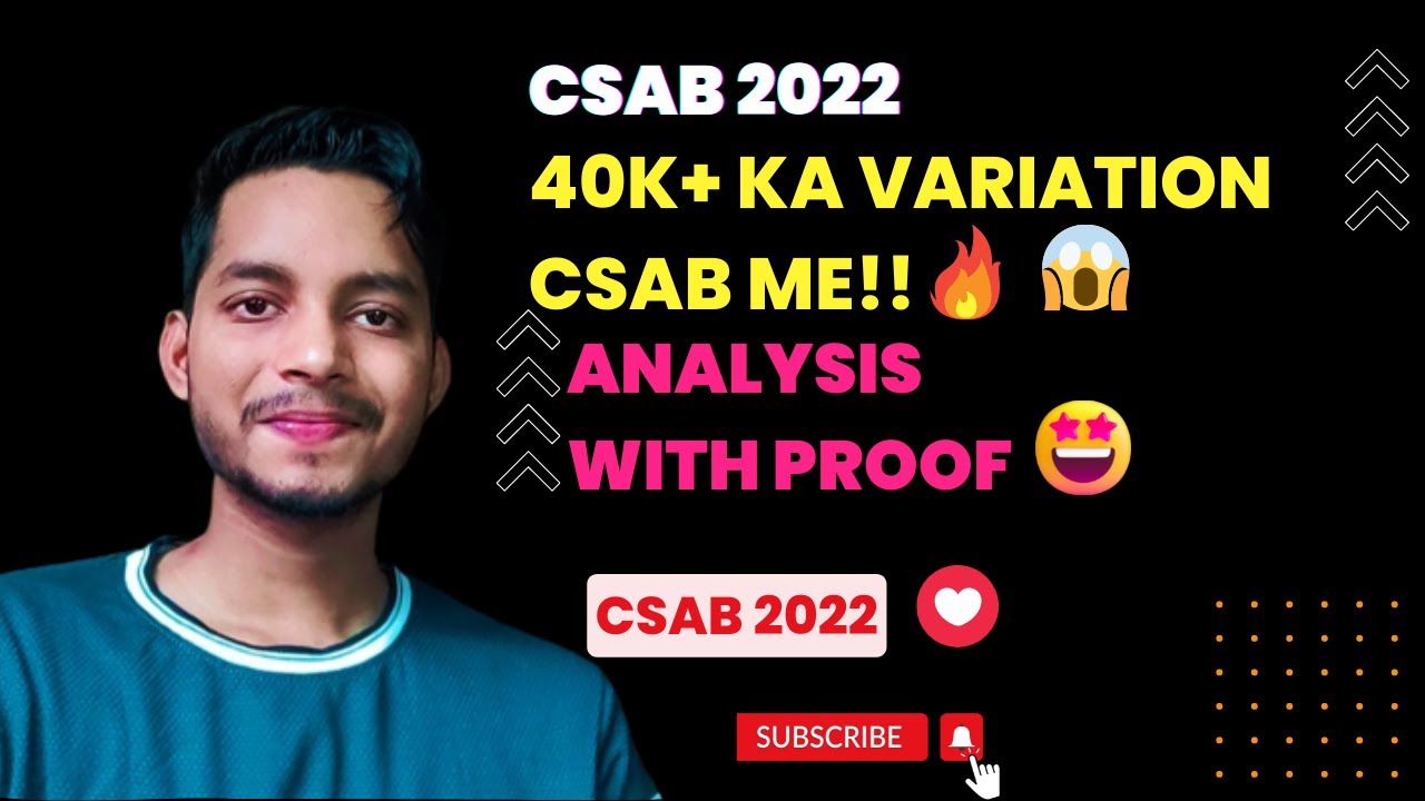 CSAB cutoff decreases 2022 😱 | cutoff analysis with PROOF 😍😎| csab 2021 | 3 lacs par NITs😍🤩