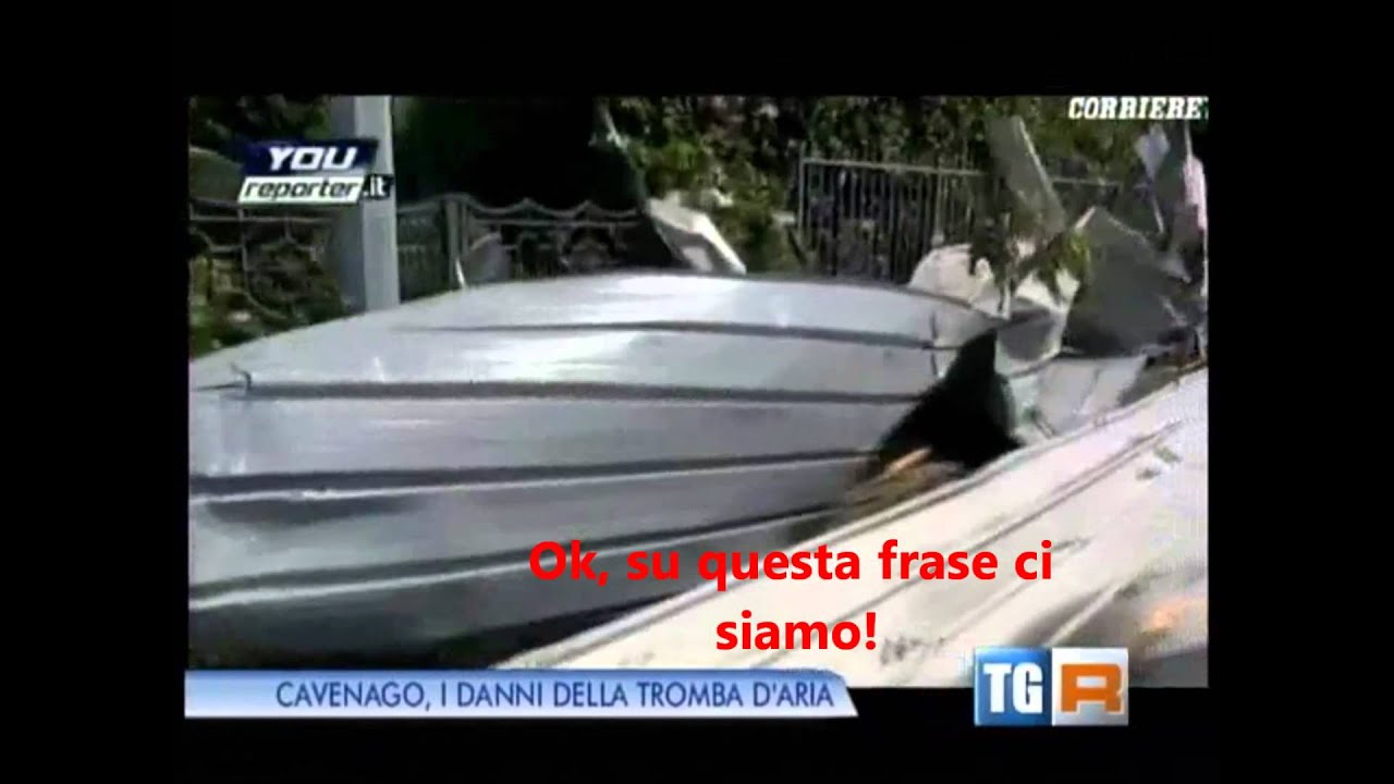 TORNADO EF2 di Cavenago (Milano) - 29 Maggio 2013 - Elab. TGR