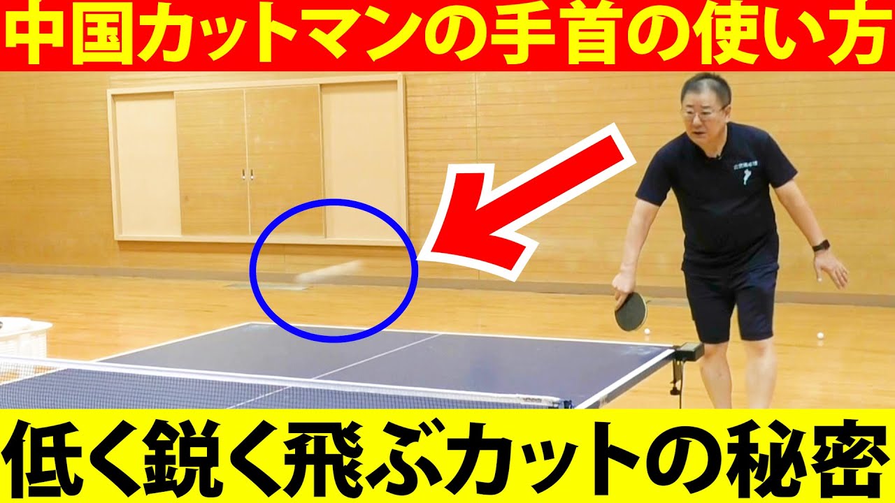【中国カットマンの手首の使い方】低く鋭く飛んでいくカットには「ある秘密」が隠されていた！【古武術卓球】