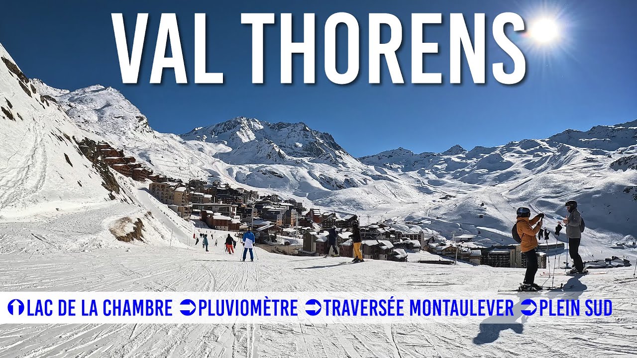 Skiing easy blue pistes in Val Thorens, Les 3 Vallées