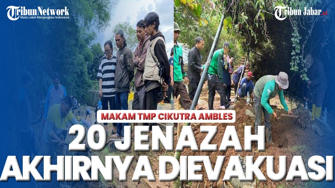 20 Jenazah di Makam TMP Cikutra Bandung yang Ambles Tergerus Sungai Cidurian, Akhirnya Dievakuasi