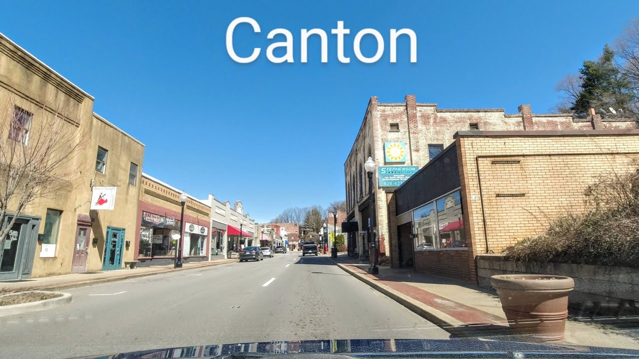 Canton, NC, USA | Driving Tour Downtown | 4K