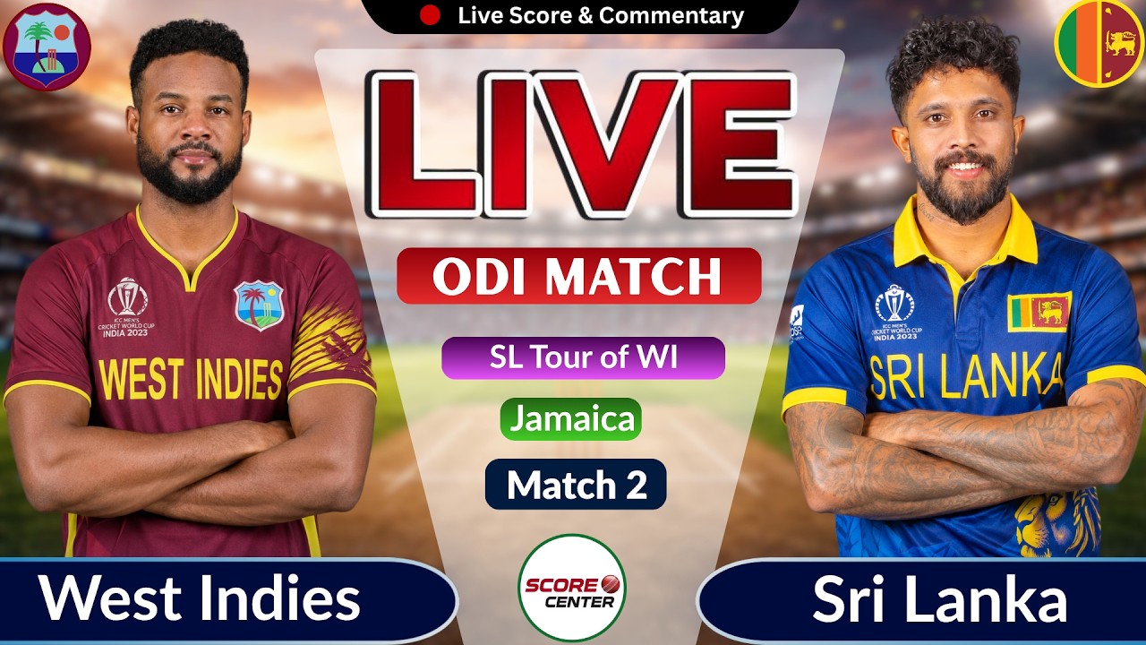 Sri Lanka vs West Indies 2nd ODI Live Match Today | SL vs WI Live Score & Commentary