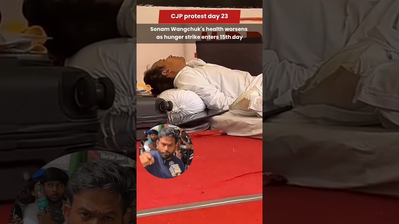 Sonam Wangchuk's health worsens as hunger strike enters 15th day #cockroachjantaparty #cjp #protest