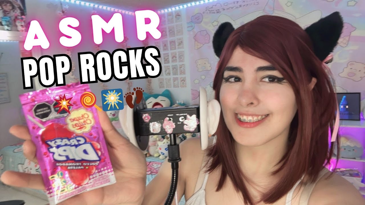 ASMR Lamiendo paleta y comiendo Pop Rocks | xNatKittyCat