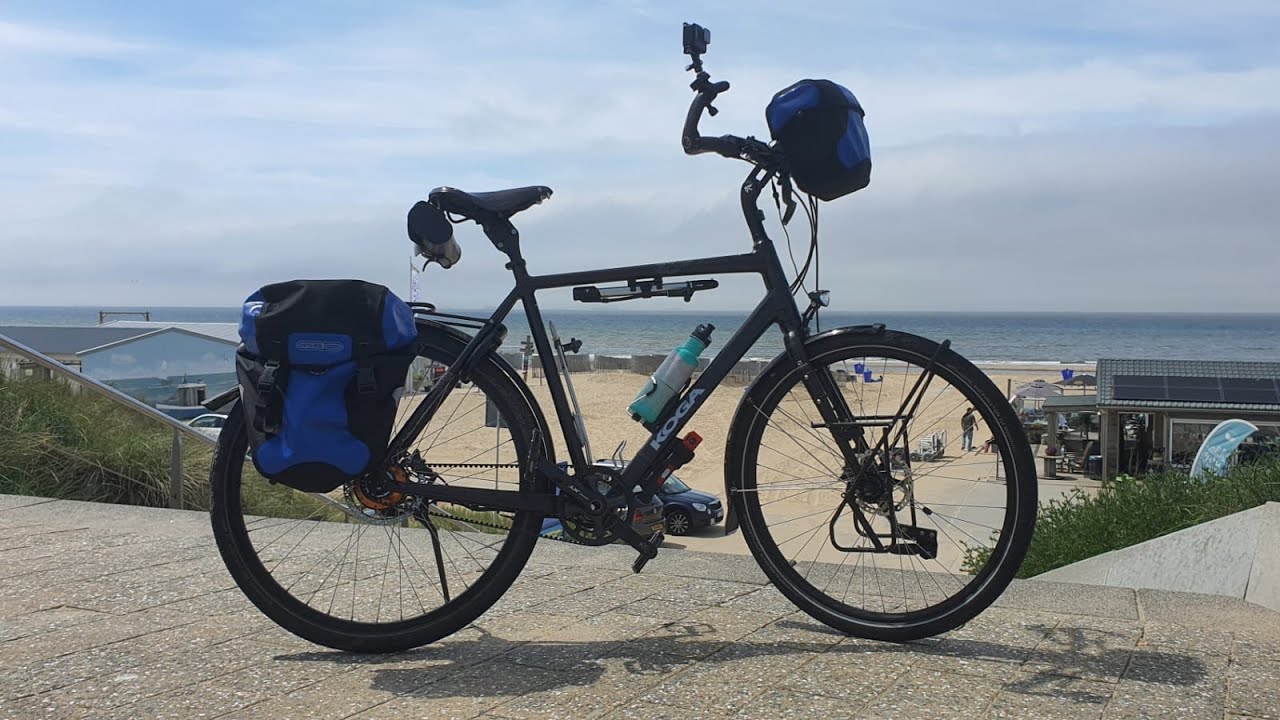 Cycling home from the beach with my Koga World Traveler Bicycle