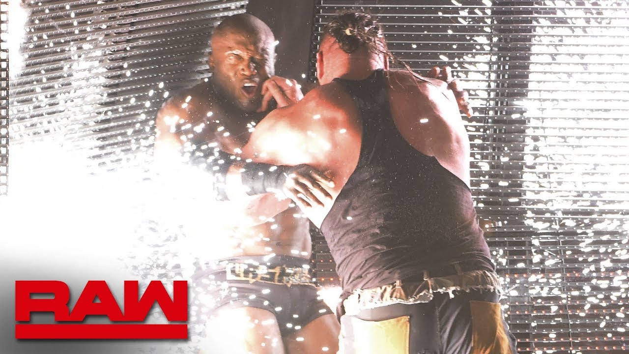Браун Строуман проезжает Бобби Лэшли через светодиодную стену: Raw, 1 июля 2019 г.