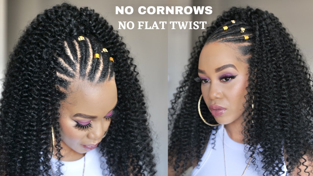 🔥CAN'T CORNROW OR FLAT TWIST? NO PROBLEM! I GOT U SIS ! / EASY METHOD / PROTECTIVE STYLE / Tupo1