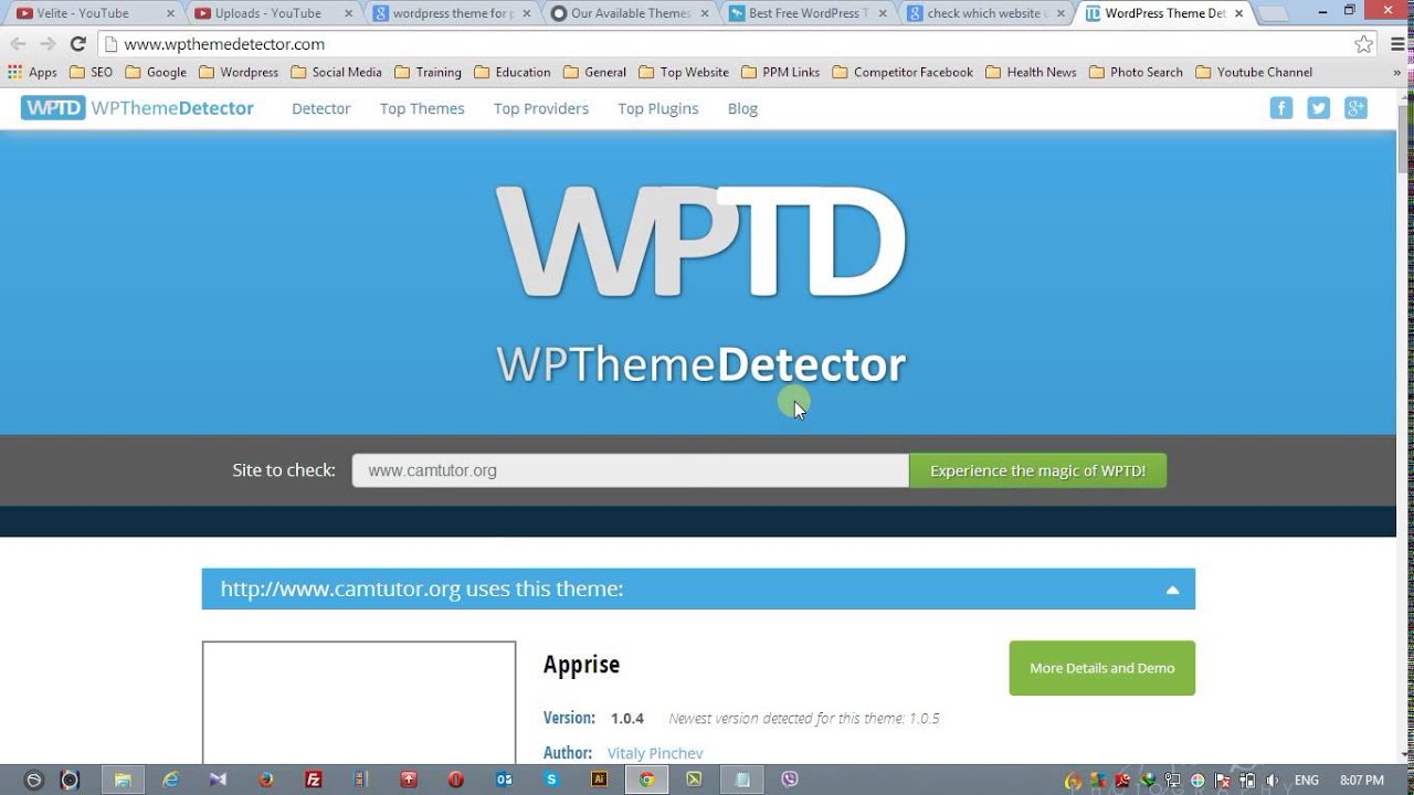Check Which Website Use Wordpress Theme WordPress Theme Detector