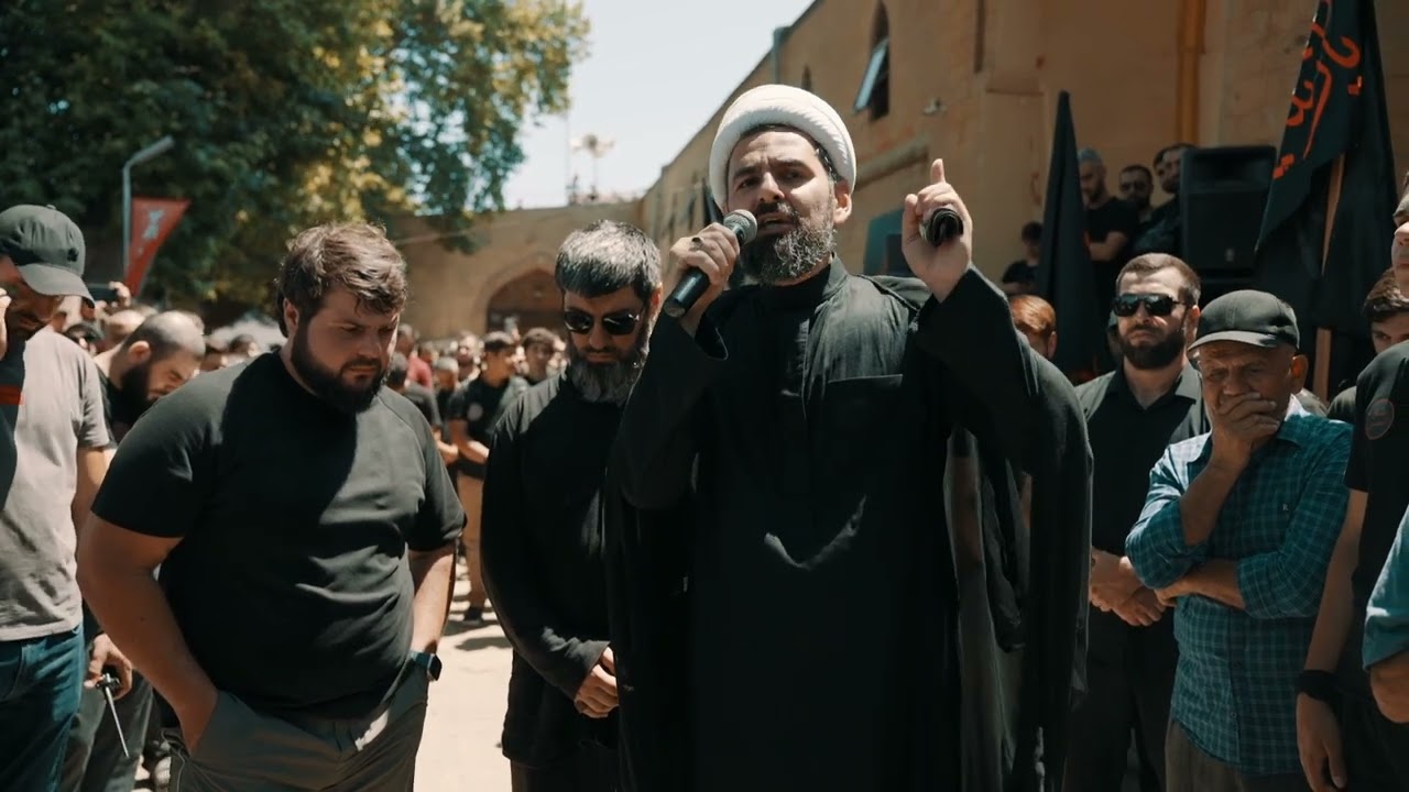 Выступление на шествии в день Ашура. Дербент 2024 г. سخنرانی در راه پیمایی روز عاشورا. روسیه