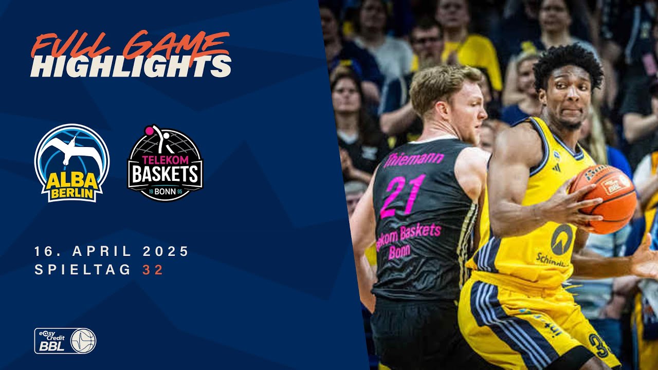ALBA BERLIN vs. Telekom Baskets Bonn - Full Game Highlights - Spieltag 32, 2024/25