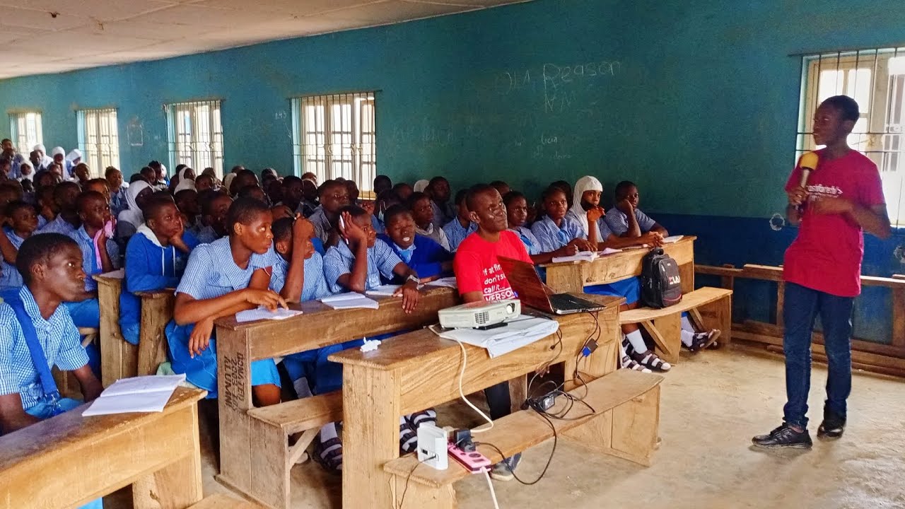 Joshua Agboola Speaks at Iganmode Grammar School, Ota on Digital & Technology Skills Development