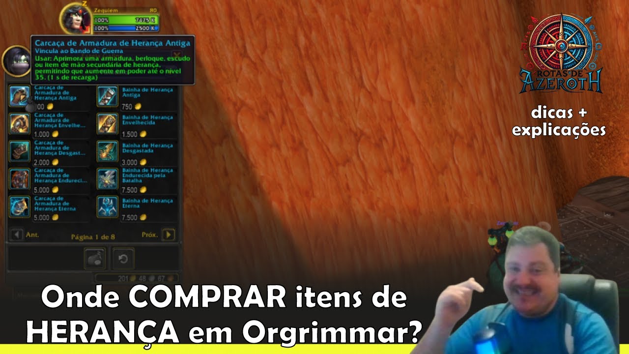 Onde COMPRAR itens de HERANÇA em Orgrimmar? | World of Warcraft Atual