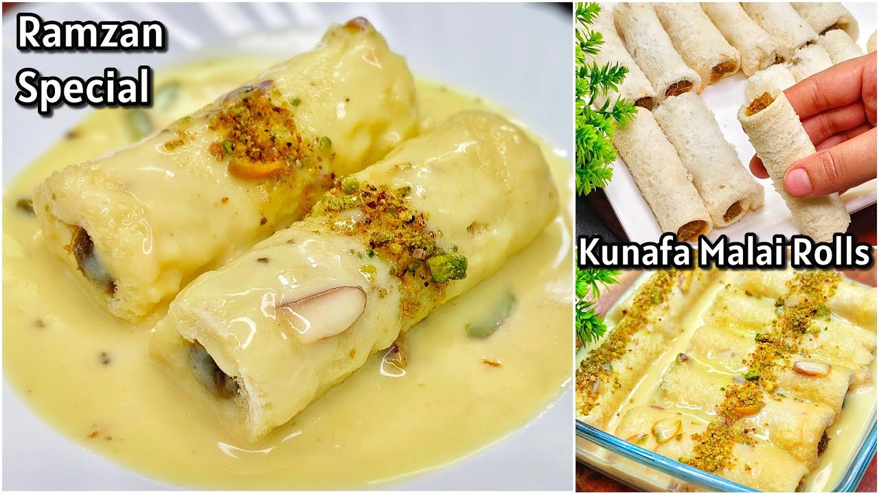Ramzan Special Recipes | Kunafa Malai Rolls Recipe | Eid Special Recipes | Ramadan Recipes for Iftar