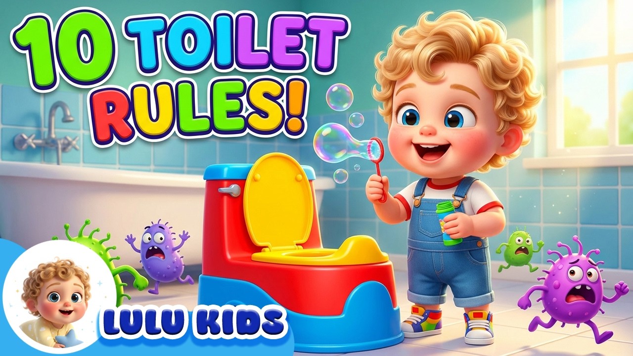 🚽 Toilet Hygiene Rules Every Kid Must Know! (Fun Nursery Rhyme) #lulukids #childrenssongs