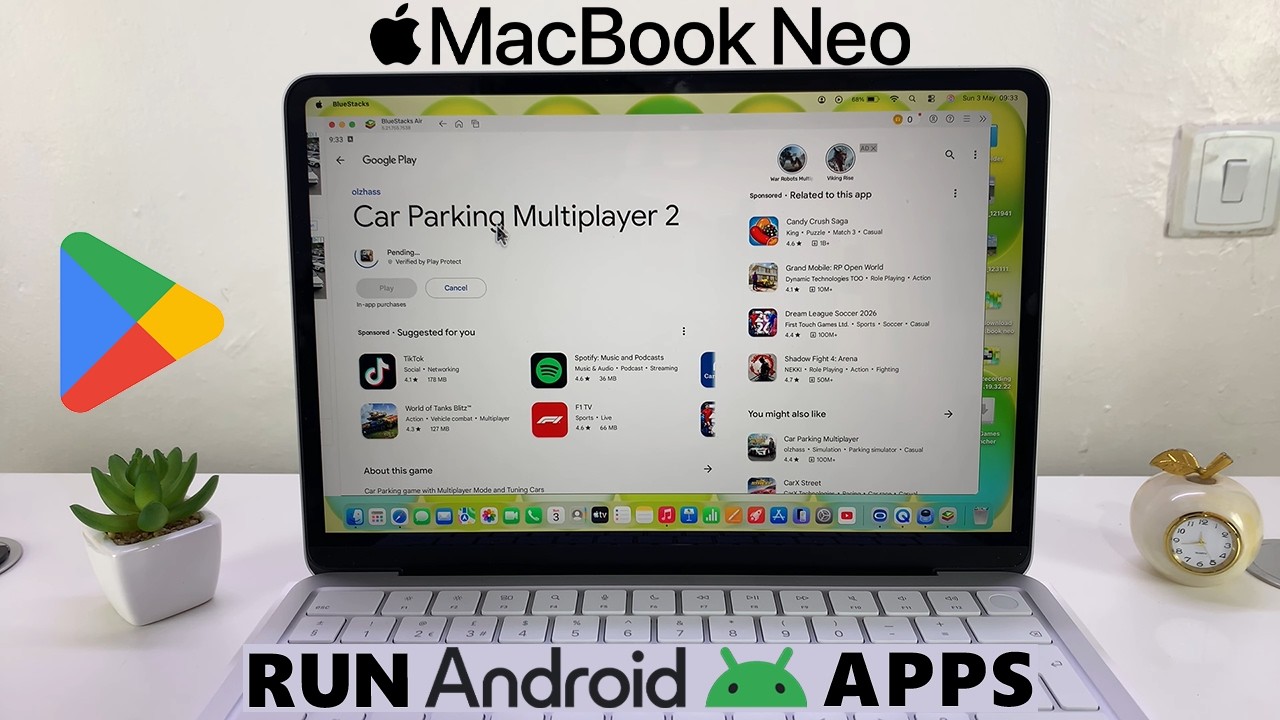 Как установить приложения Android на MacBook Neo