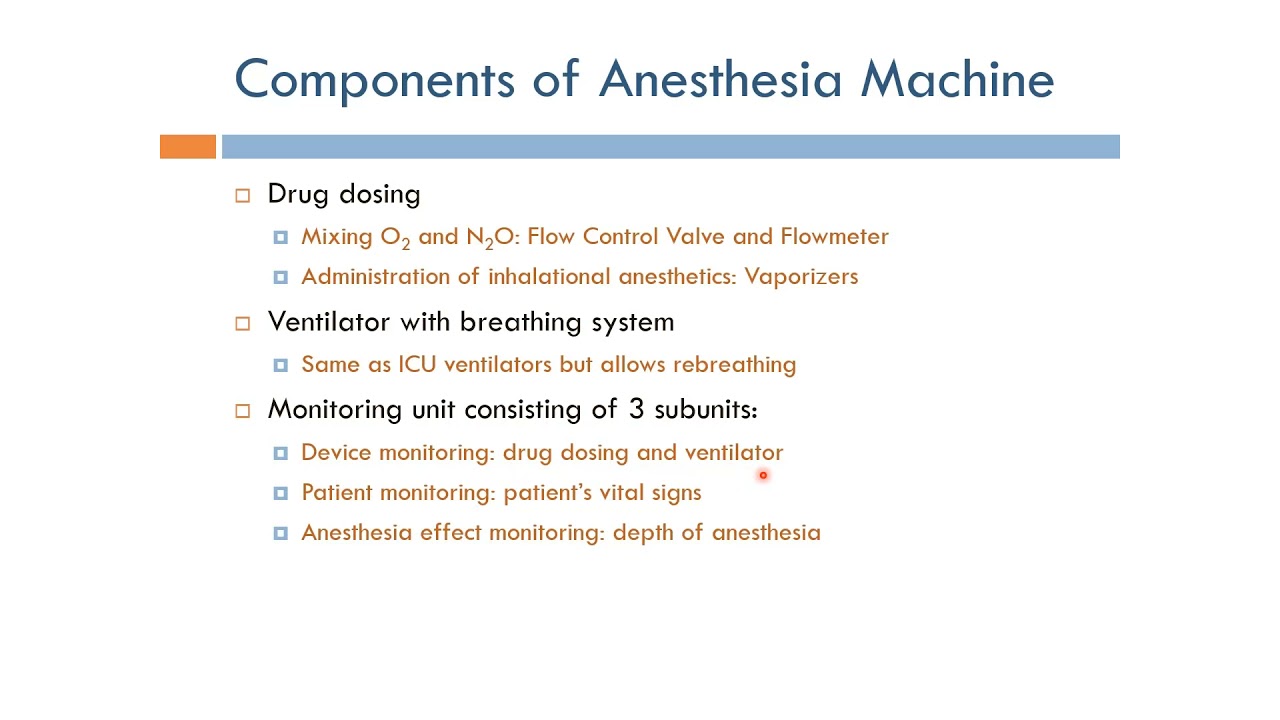 Anesthesia: Components of Anesthesia Machine (English Narration)