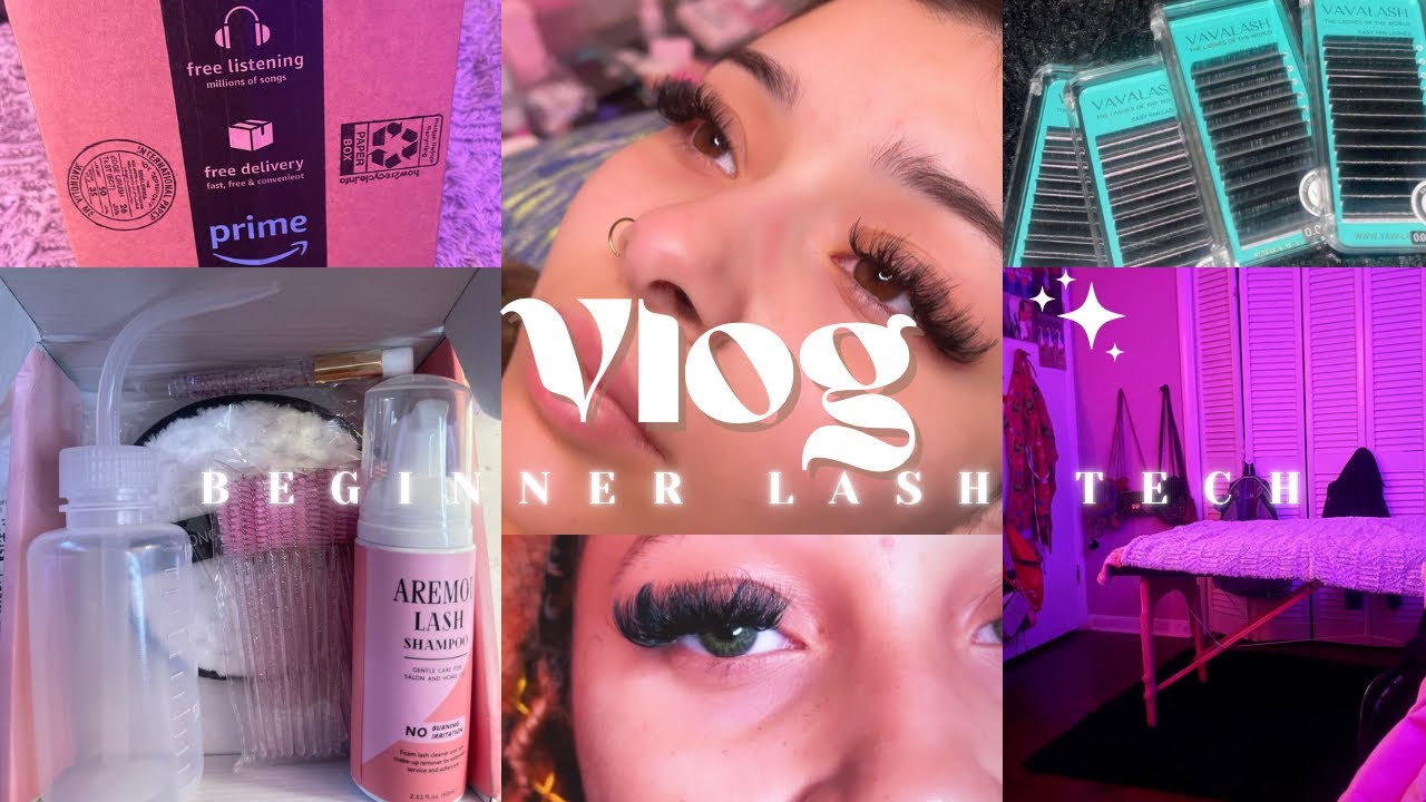 POV: days in my life as a BEGINNER Lash Tech ♡ Packages, Clients, Advice, Supplies, etc