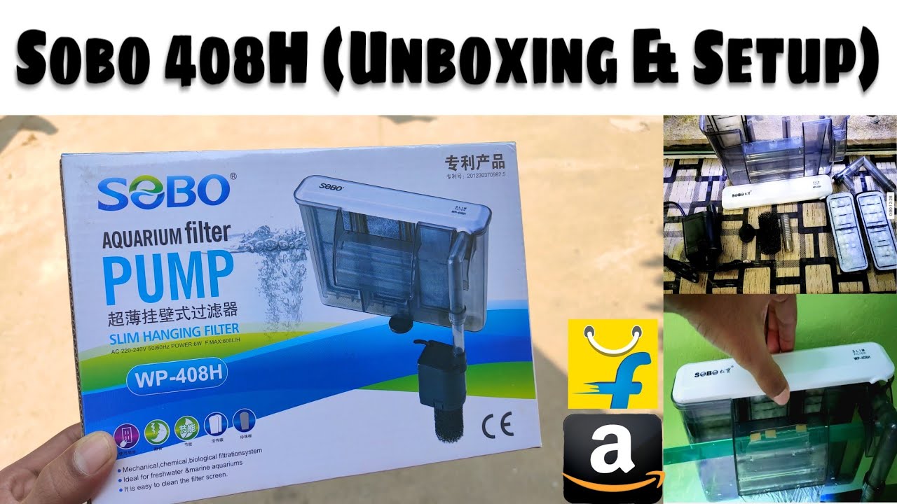 Sobo WP-408H Slim Hang On Back Filter Unboxing & Setup | Complete Details| CrazyF India