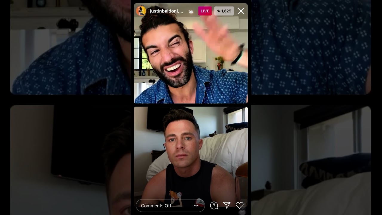 Justin baldoni and Colton Haynes Instagram live | May 3 2021