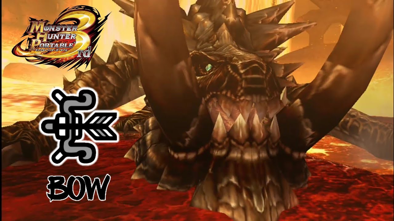 MHP3rd(PPSSPP): Akantor vs Bow | HR6 Quest 8★ High Rank