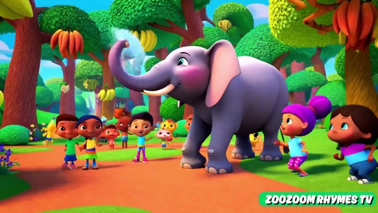 हाथी राजा की मस्ती 🎵  Cute Elephant Song  3D Animation