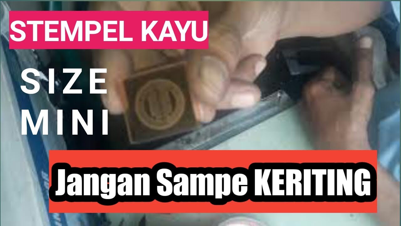 cara buat stempel kayu | stempel runaflek - ukuran kecil tanpa keriting