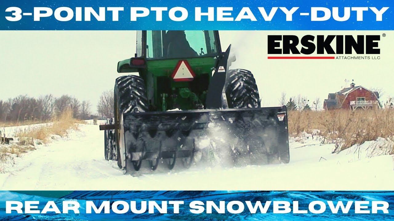 3-Point PTO Heavy-Duty Rear Mount Snowblower in action