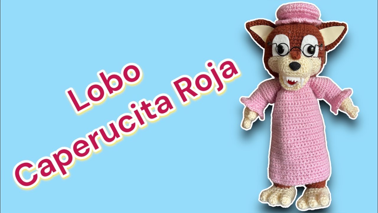 Cómo tejer a LOBO FEROZ Caperucita Roja Paso a paso tutorial crochet subtítulos