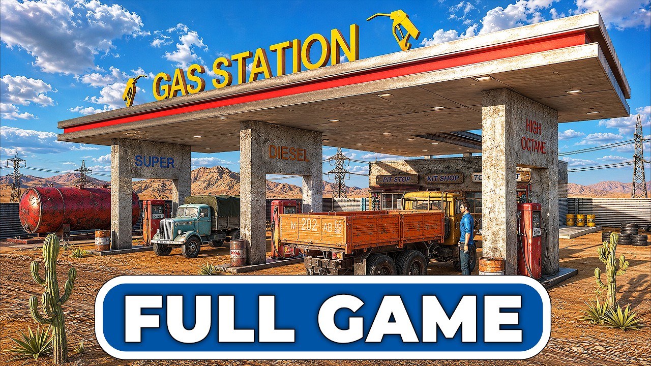 GAS STATION SIMULATOR - Full Game [1080P 60FPS] (No Commentary)