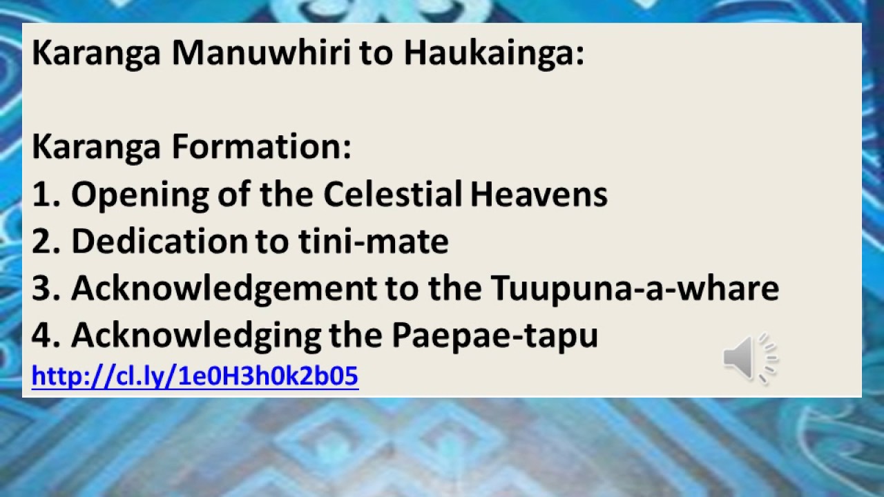 Karanga Manuwhiri to Haukainga 1