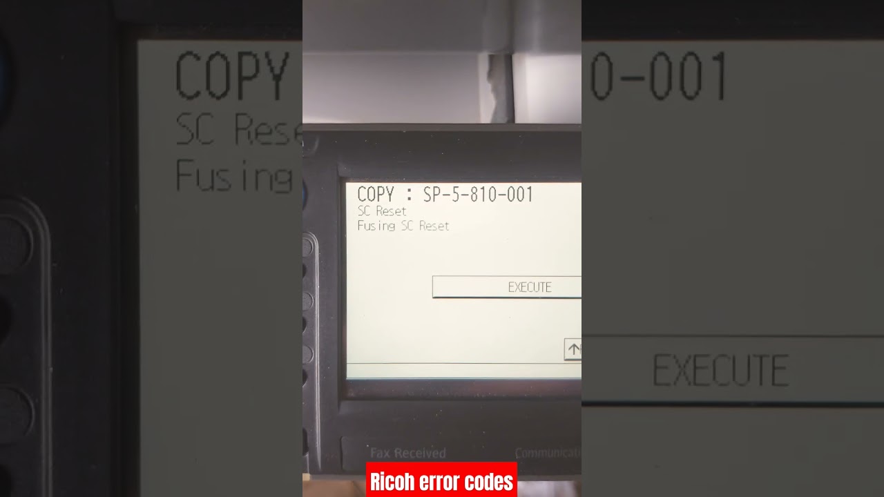 fuser error reset | fuser Sc reset | ricoh | ricoh 301