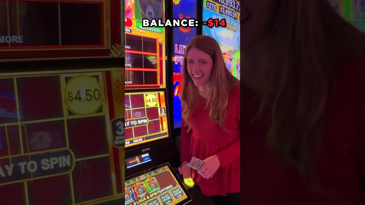 This BEAR bonus was TERRIFYING!! #casino #slots #jackpot #bonus