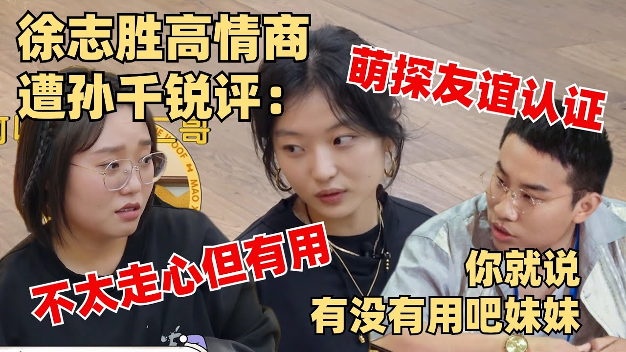 孙千曝光与徐志胜谈心聊天记录！调侃不太走心但挺有用！【毛雪汪】萌探探探案3 综艺 娱乐 搞笑