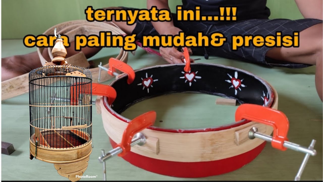 tehnik membuat Sangkar Burung dari Bambu || bamboo bird cage