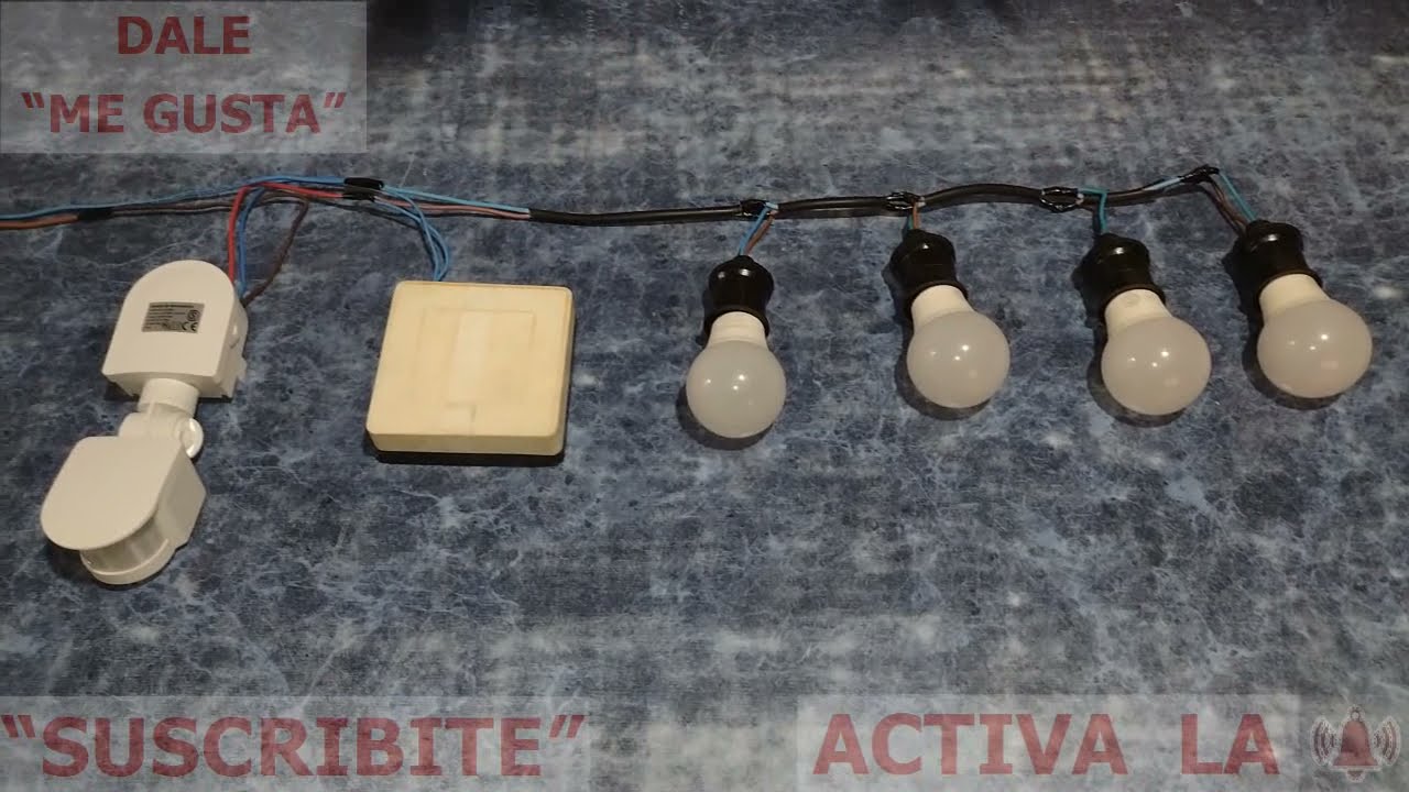 COMO AGREGAR UNA SIRENA O TIMBRE A UN SENSOR DE MOVIMIENTO CON 4 LAMPARAS