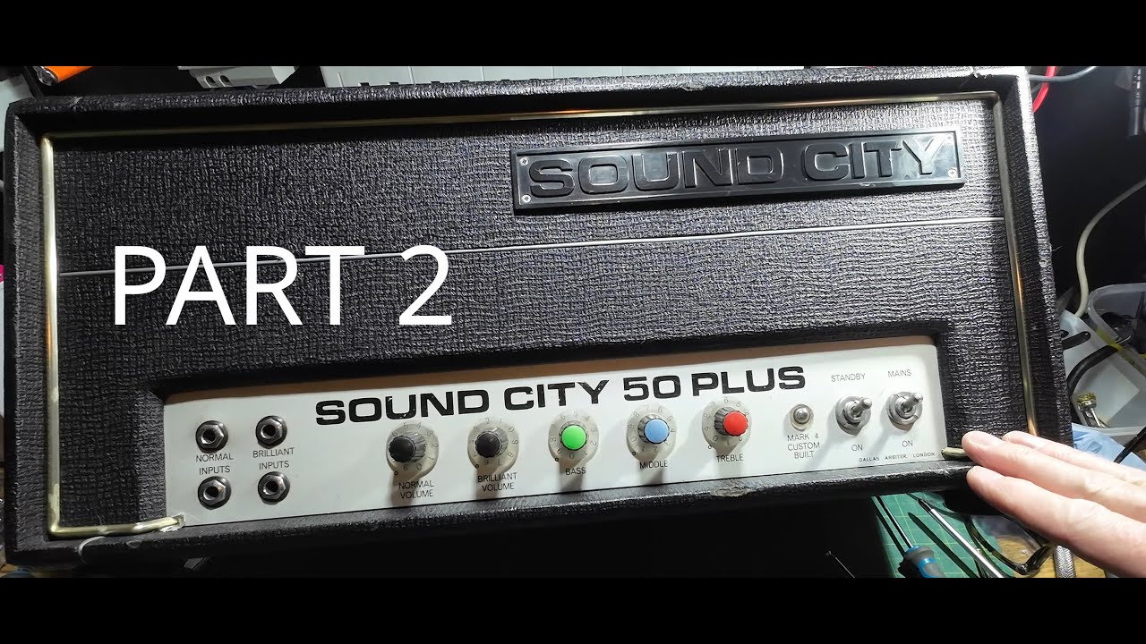 Sound City 50 Plus Guitar Amplifier Head Full Service part 2