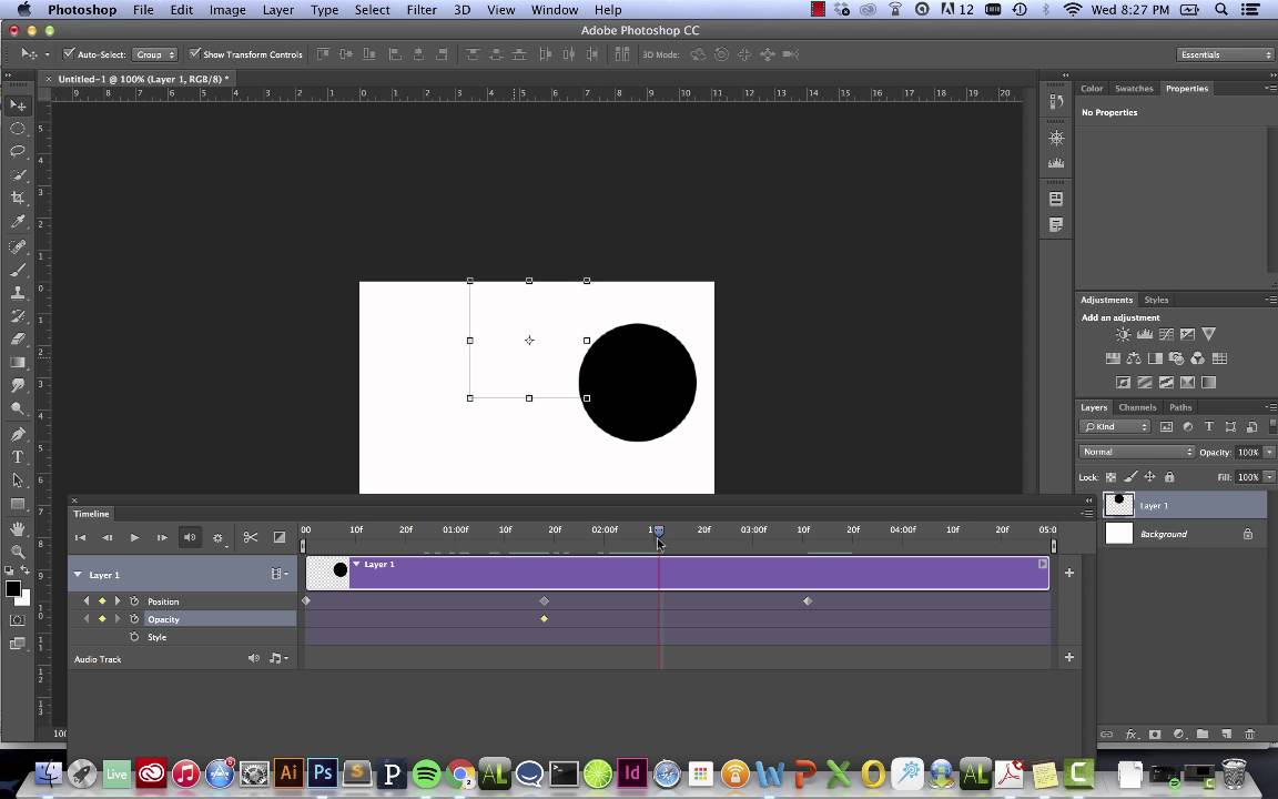 Simple Timeline Animation in Adobe Photoshop CC