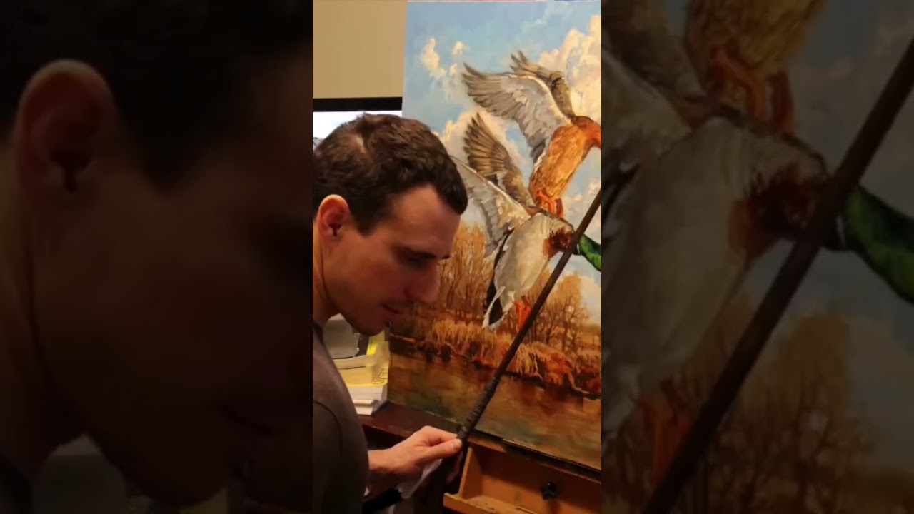 Final Approach #greenheads #ducks #painting #art #wildlife #ryankirbyart #artist #timelapse #oil
