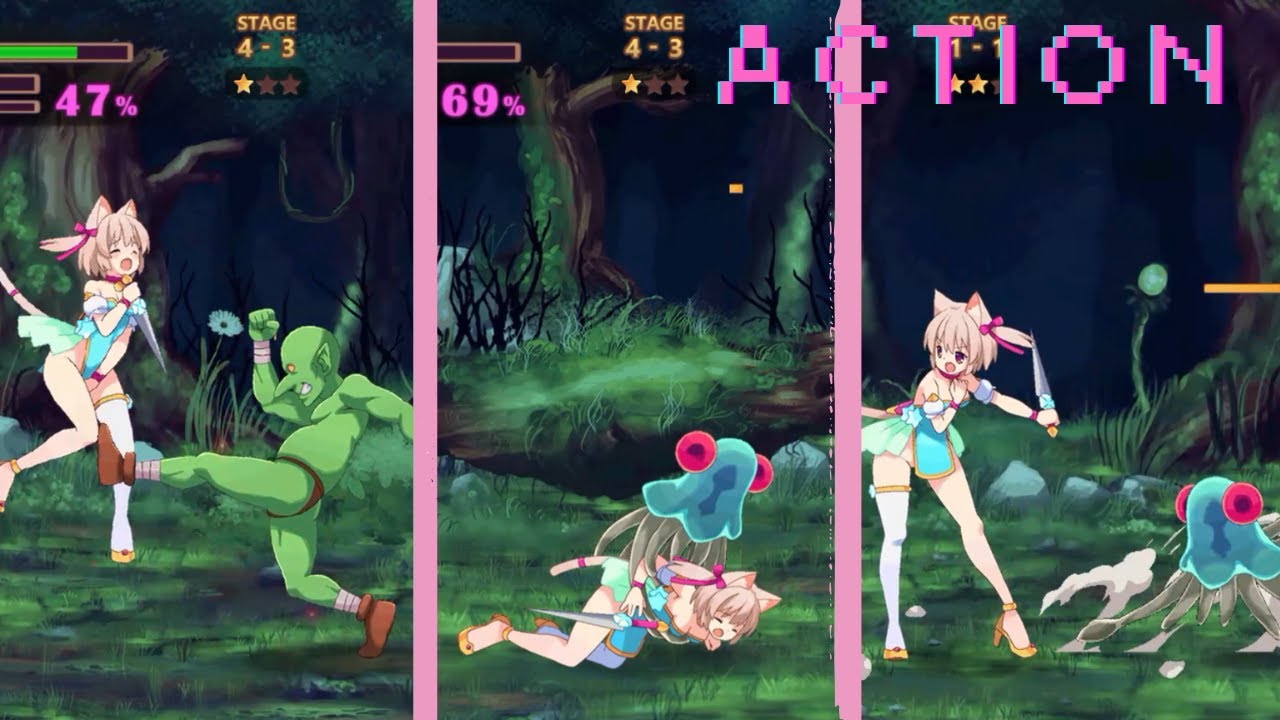 Fight against monsters&hellip;!!【The Stray Cat of Belheim】Game play