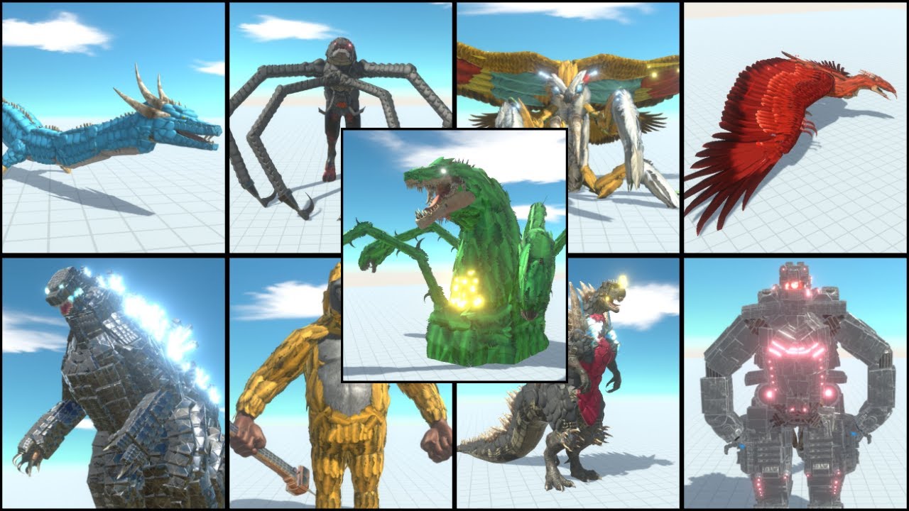 Biollante vs Godzilla and Kaiju Animal Revolt Battle Simulator