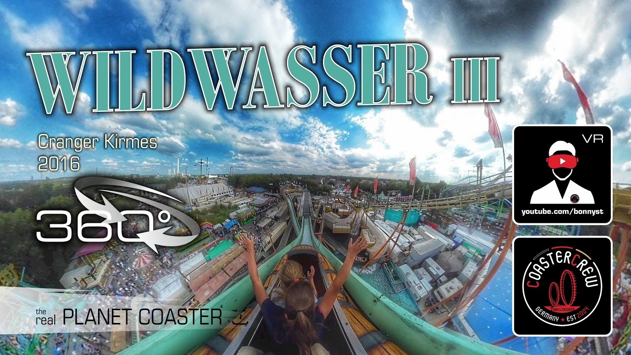 360° Wildwasser 3 Log Flume 360 video on-ride VR POV Cranger Kirmes | Skylinepark