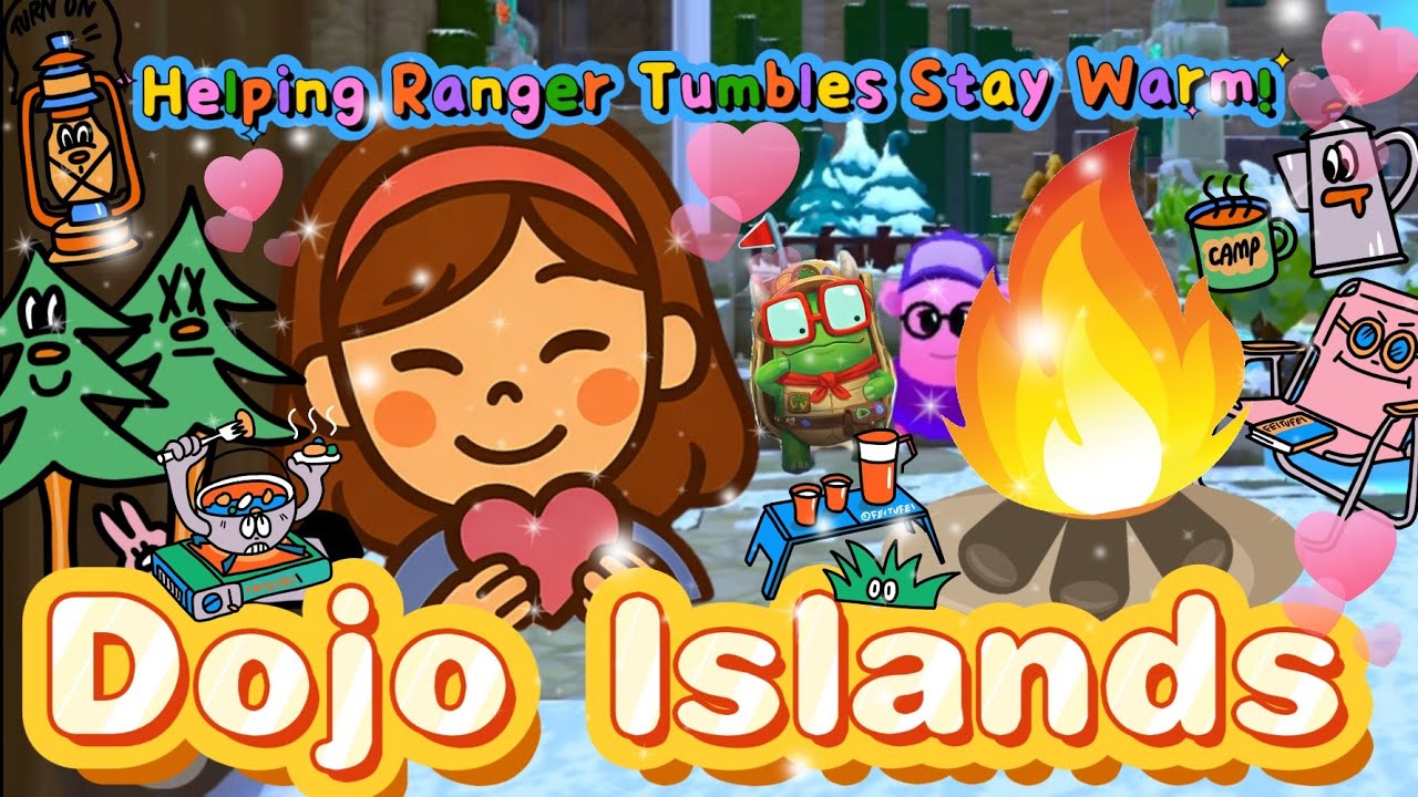 Oh No! Ranger Tumbles is COLD🥶🥶🥶| Campfire Mission + Game Time | Dojo Islands Adventures 