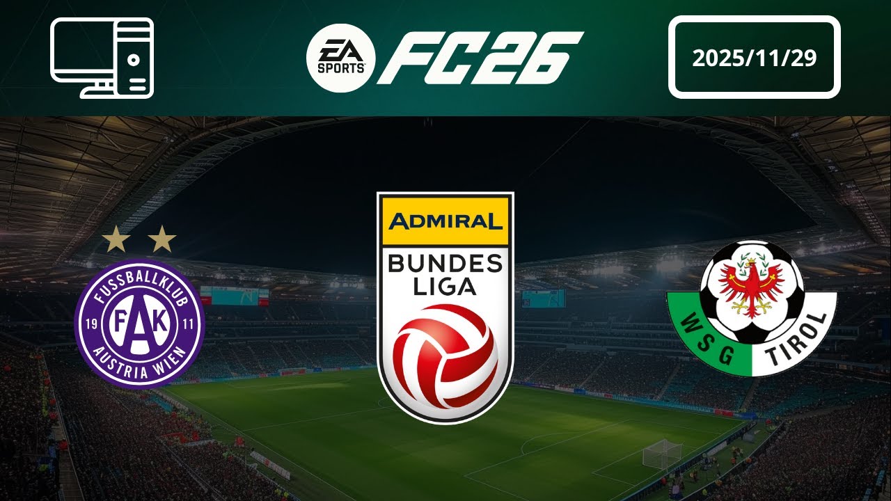 [4K] FK Austria Wien vs WSG Tirol - Prediction - 2025-26 Admiral Bundesliga - EA FC 26